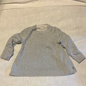 Crew cuts by J.Crew Silver Sparkle Sweater